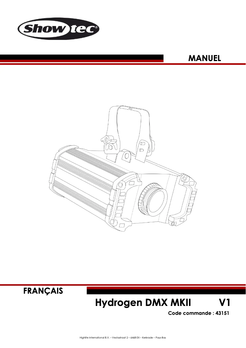 Image de la première page du manuel de l'appareil Hydrogen DMX MKII