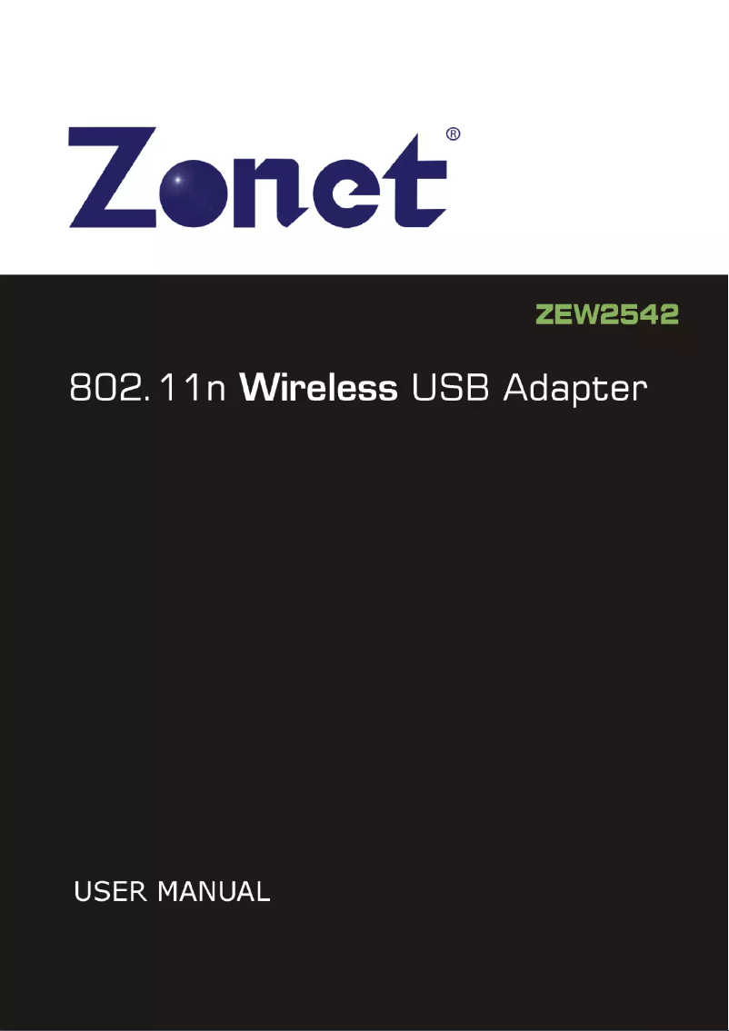 Page n°1 - Manuel utilisateur Zonet ZEW2542