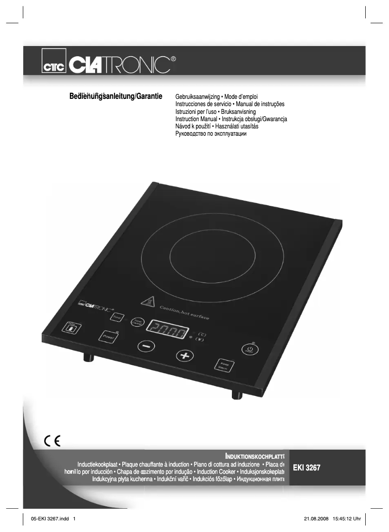 Image de la première page du manuel de l'appareil EKI 3267