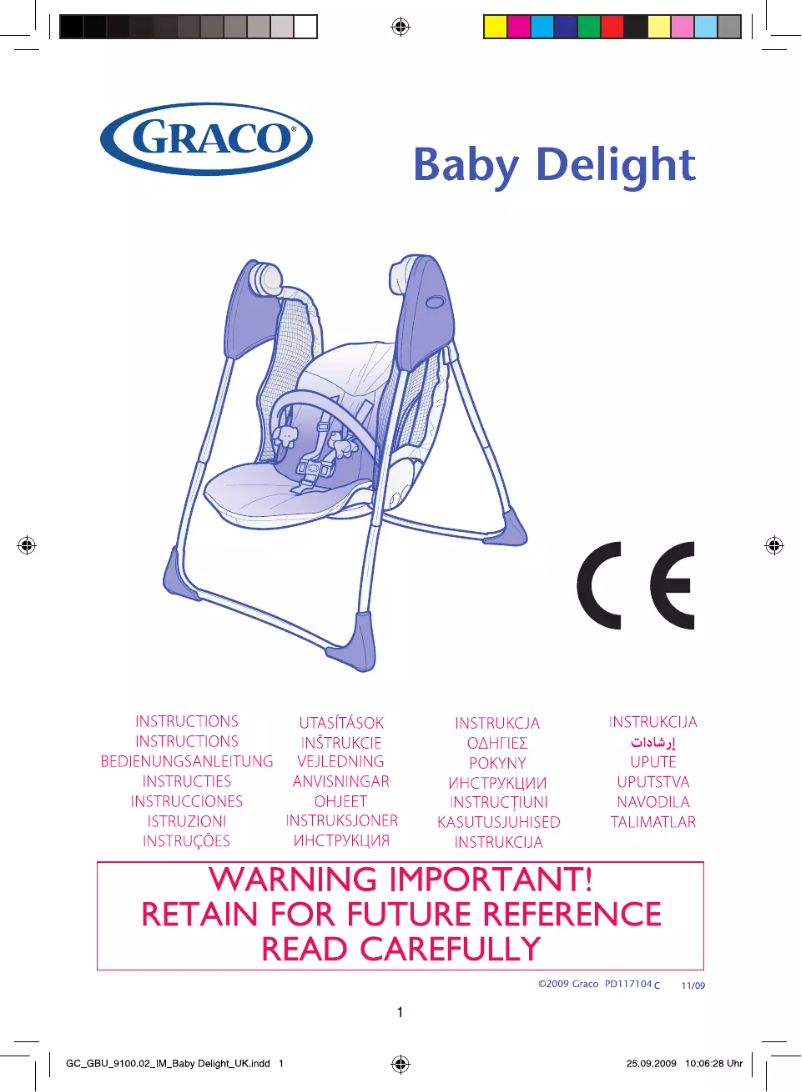 Page 1 de la notice Manuel utilisateur Graco BABY DELIGHT