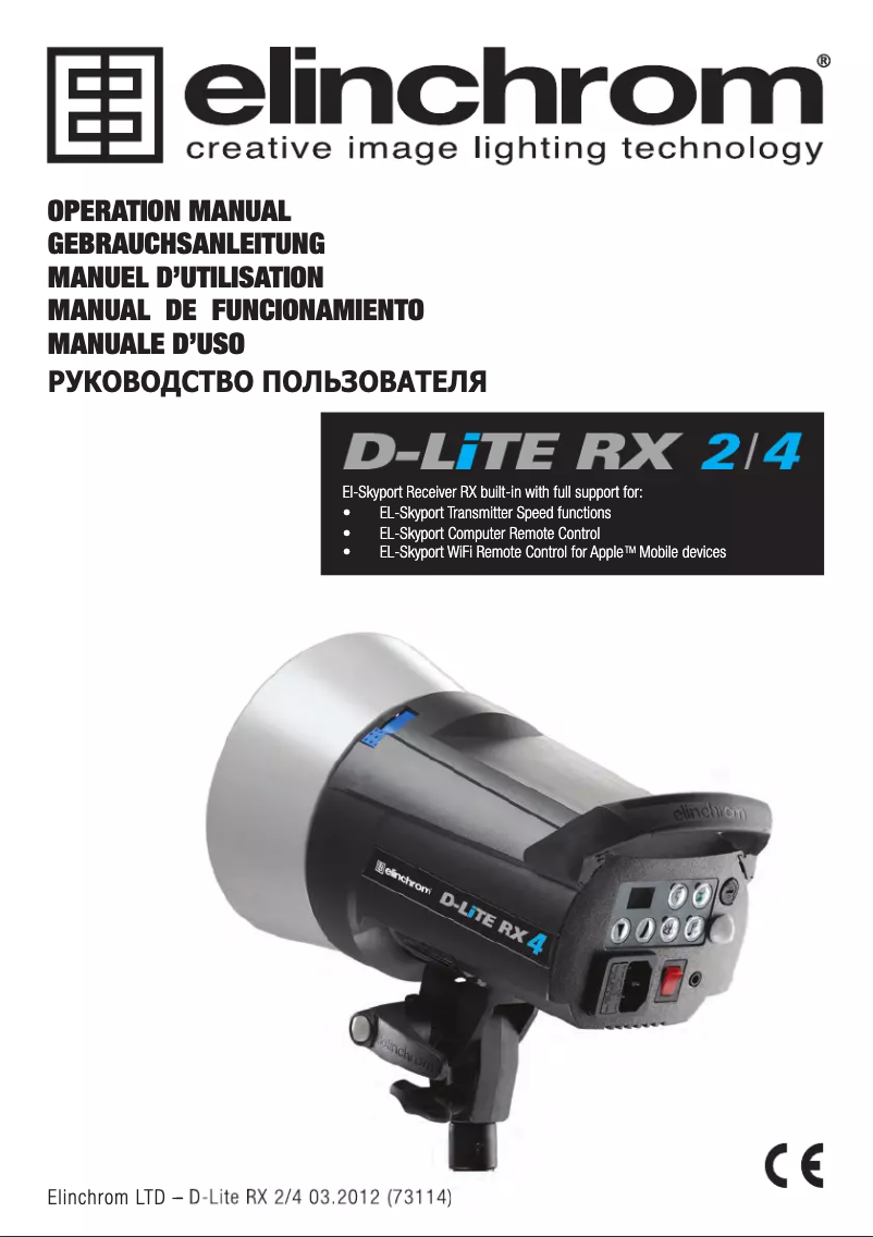 Page n°1 - Manuel utilisateur Elinchrom D-Lite RX 2/4