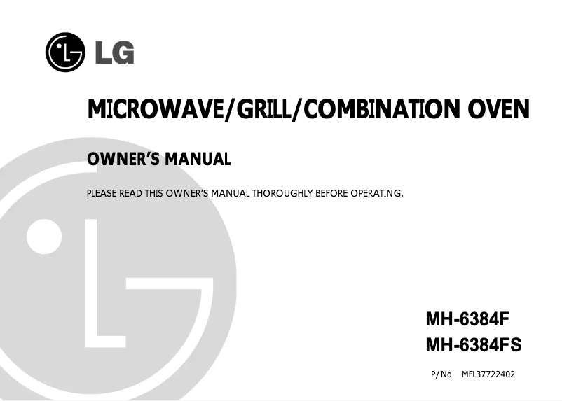 Page n°1 - Manuel utilisateur LG MH-6384F