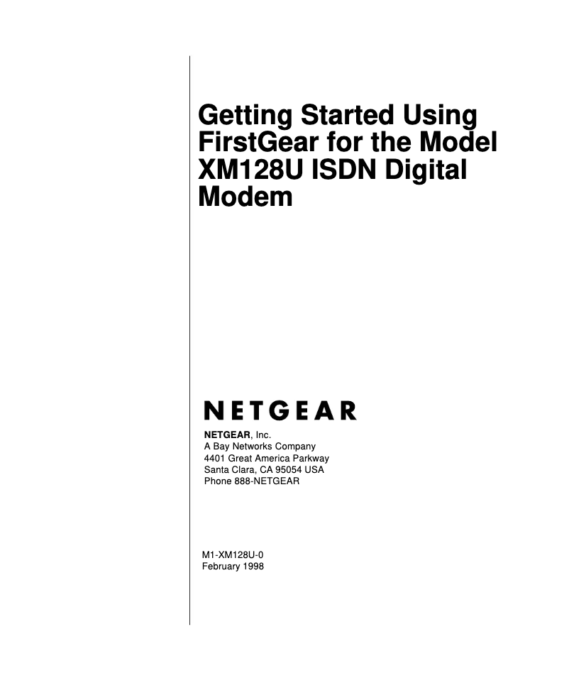 Page 1 de la notice Guide d'installation Netgear XM128