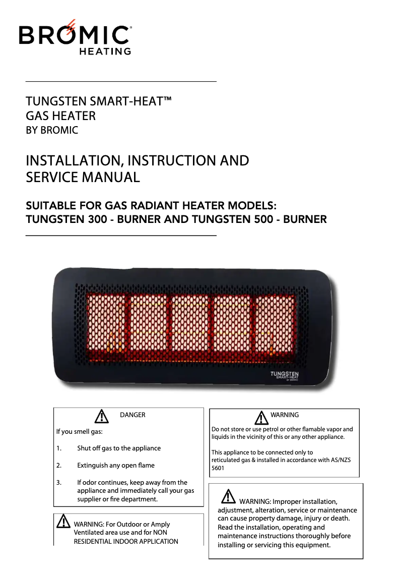 Page 1 de la notice Manuel utilisateur Bromic Tungsten 500