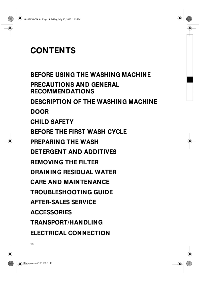 Page 1 de la notice Manuel utilisateur Bauknecht Lcd 9767