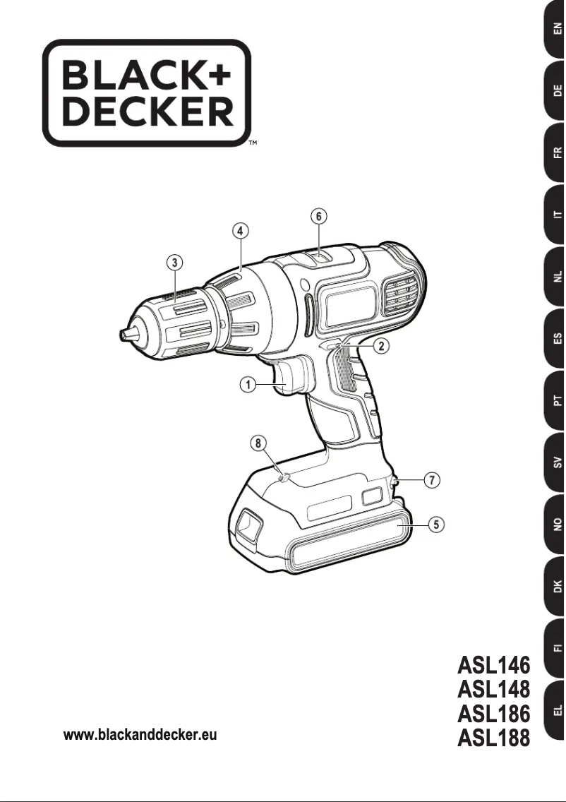 Page n°1 - Manuel utilisateur Black & Decker ASL186