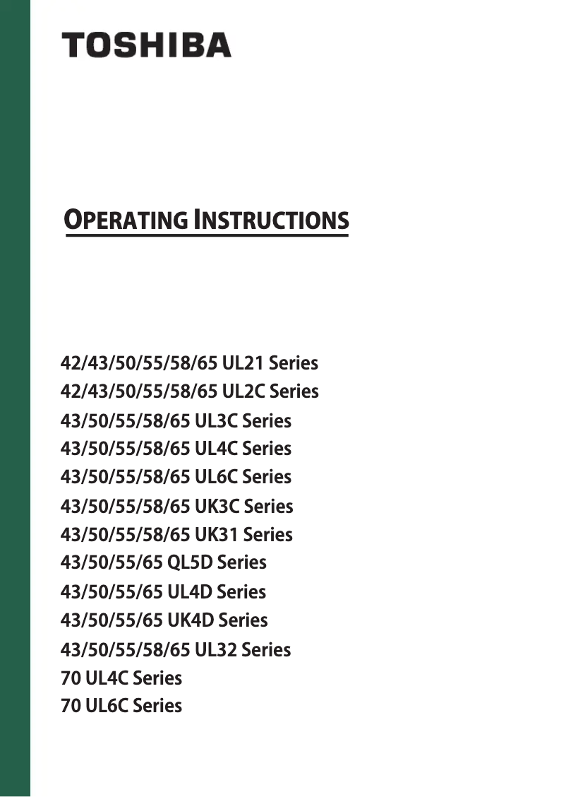 Page n°1 - Manuel utilisateur Toshiba 50QL5D63DG