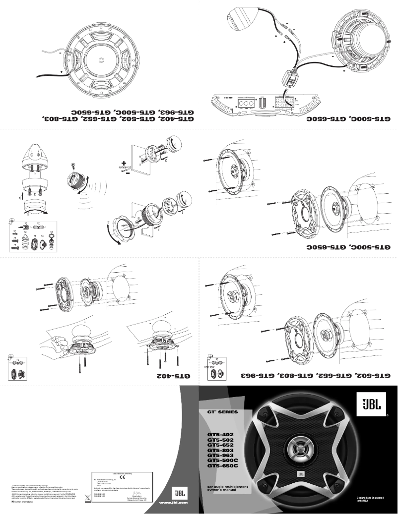 Page 1 de la notice Manuel utilisateur JBL GT5-A402