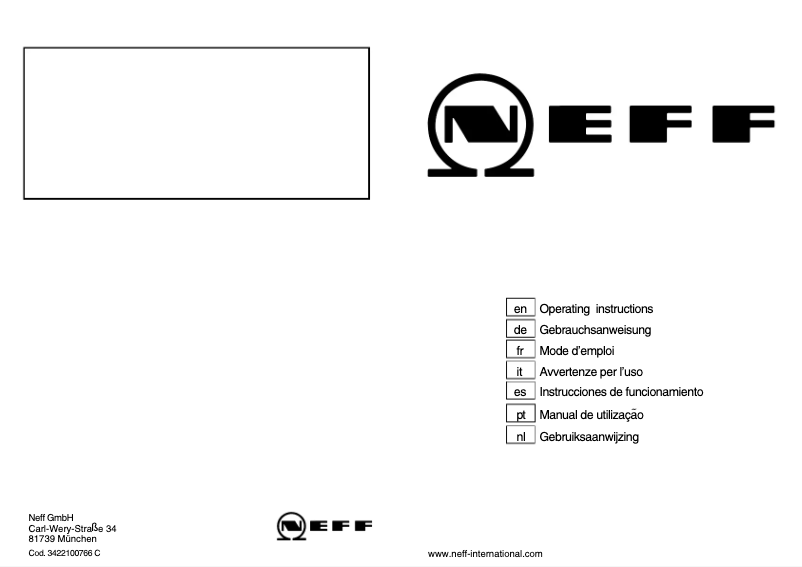 Page 1 de la notice Manuel utilisateur Neff T 2866S1