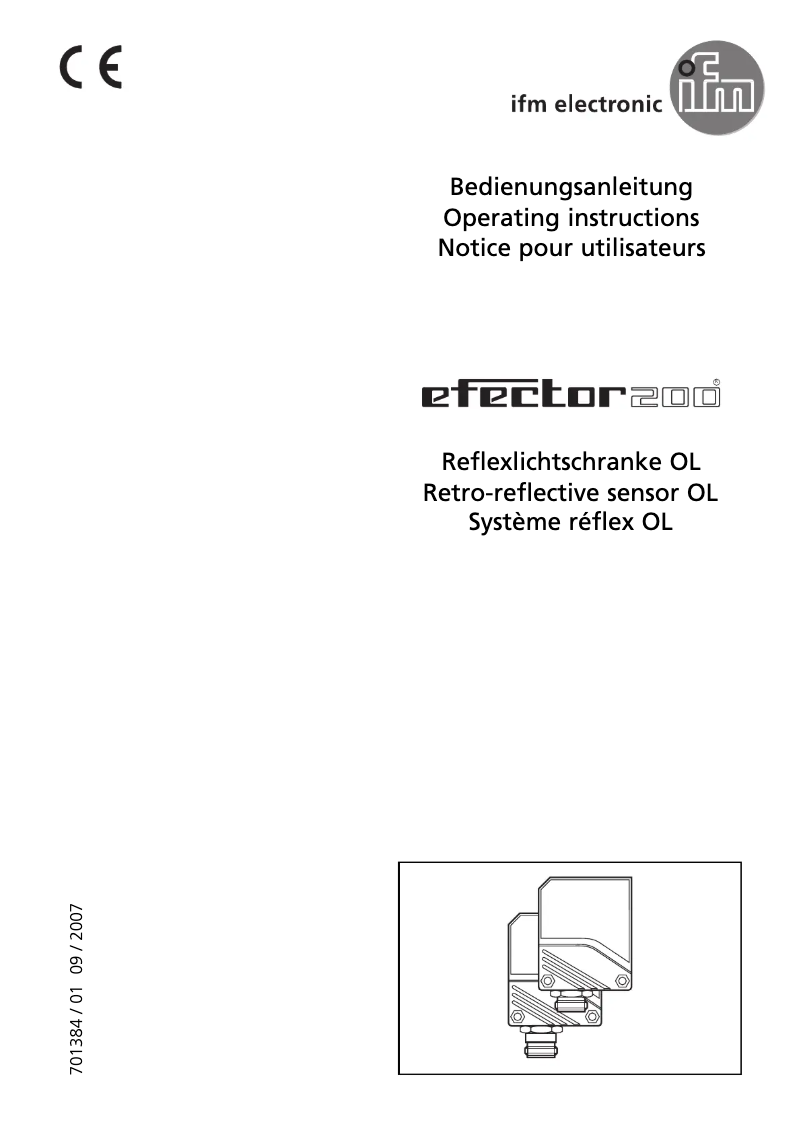 Page n°1 - Manuel utilisateur IFM OL5037
