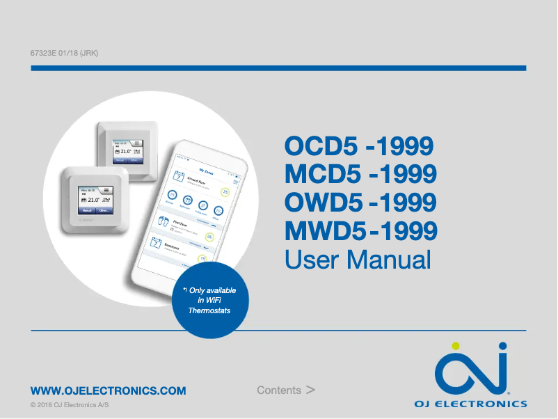 Page n°1 - Manuel utilisateur OJ Electronics OCD5