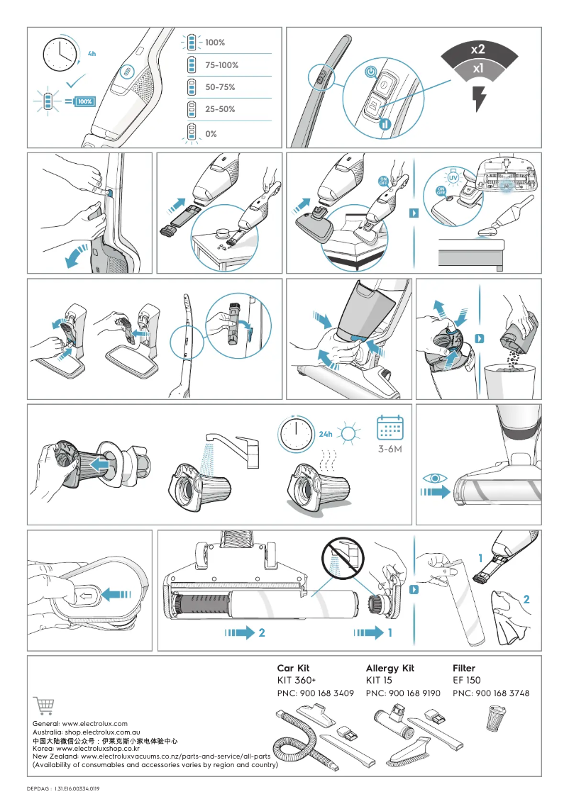 Page 1 de la notice Manuel utilisateur Electrolux Ergorapido PowerPro ZB3424BP