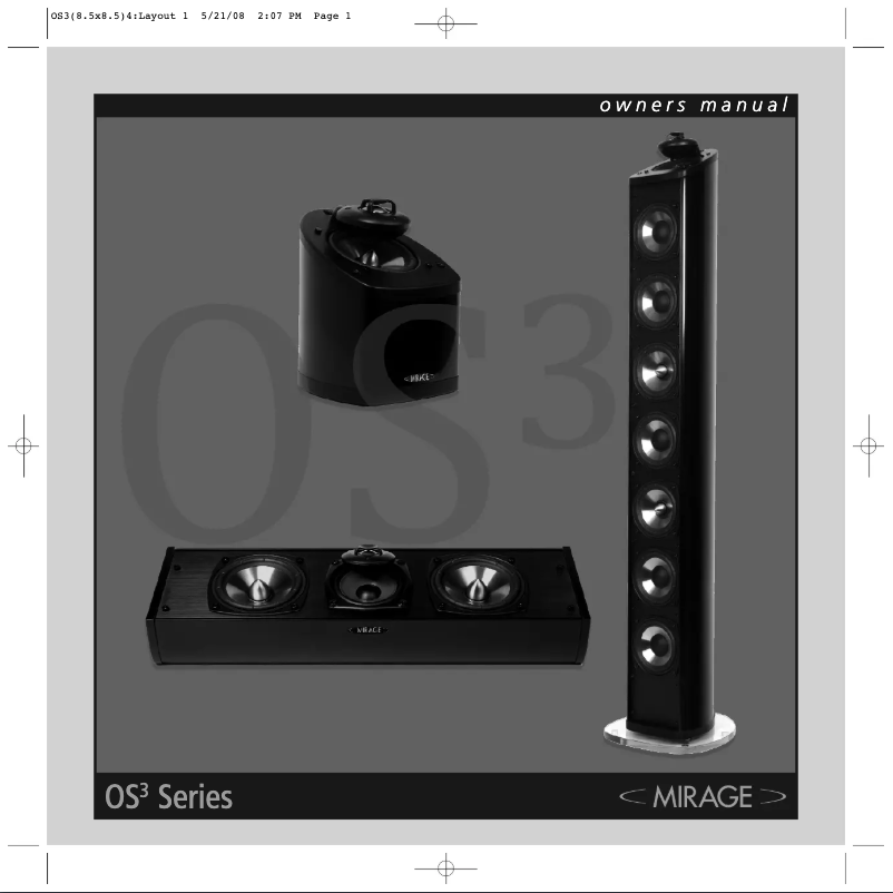 Page n°1 - Manuel utilisateur Mirage OS3