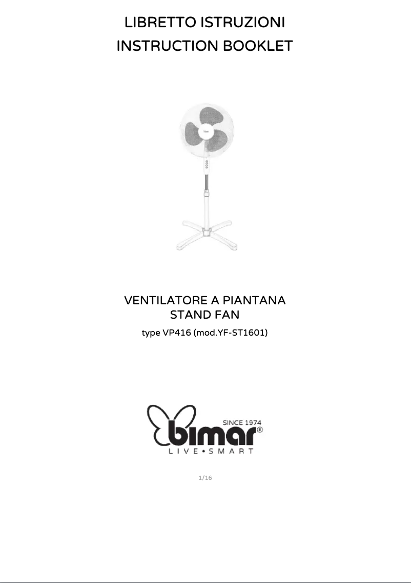 Image de la première page du manuel de l'appareil VP416