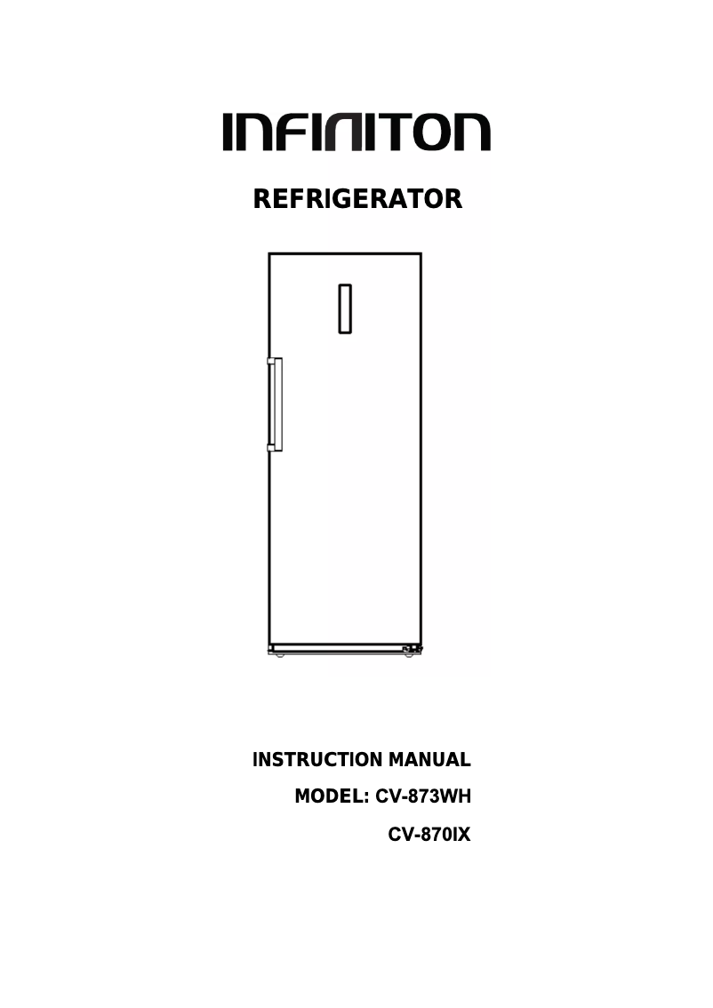 Page 1 de la notice Manuel utilisateur Infiniton CV-873WH