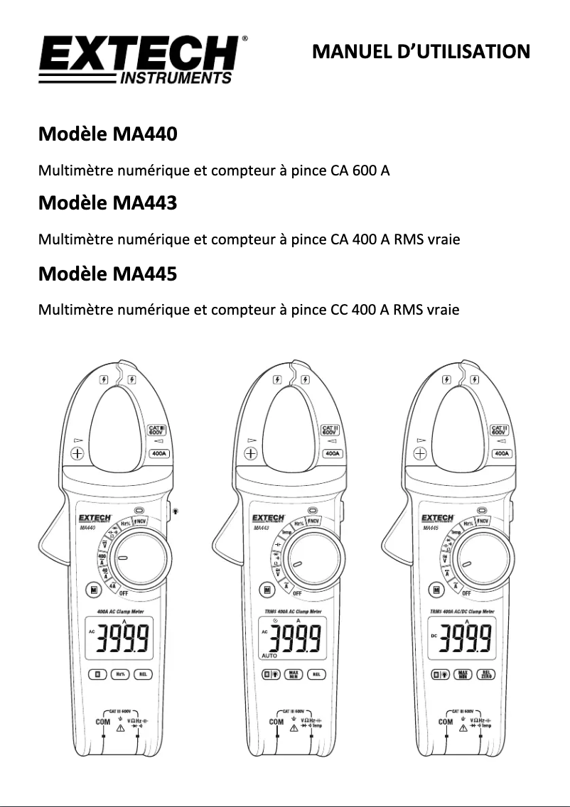 Imagen de la primera página del manual del dispositivo MA445
