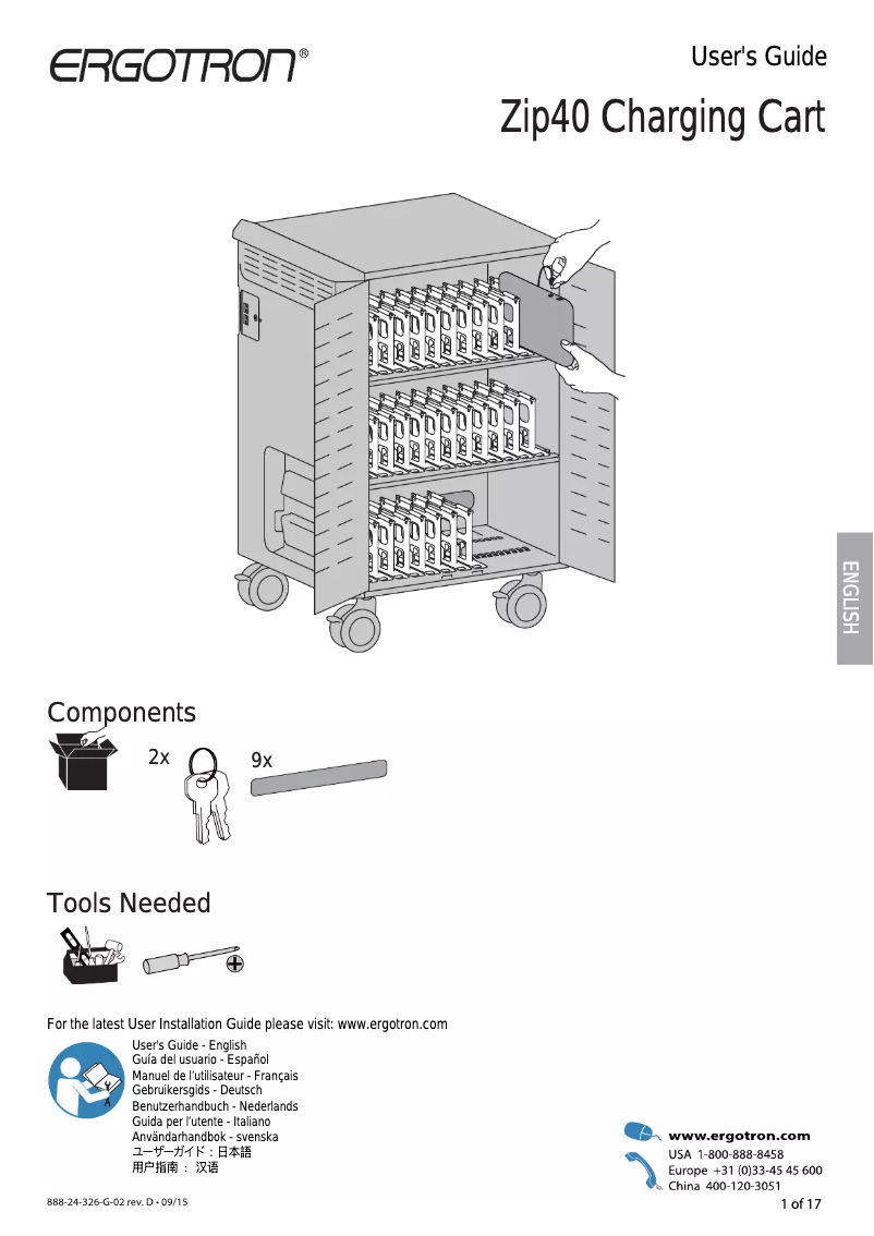 Page n°1 - Manuel utilisateur Ergotron DM40-1009-4
