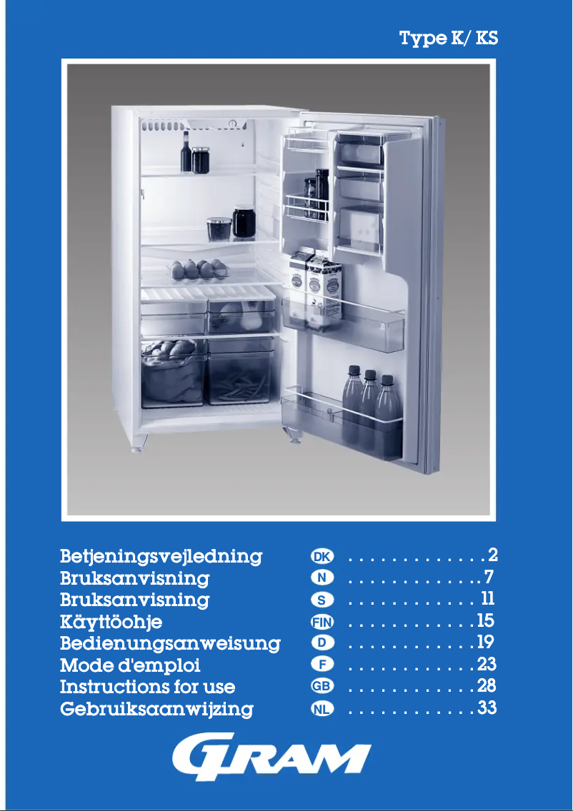 Page 1 de la notice Manuel utilisateur Gram K 155