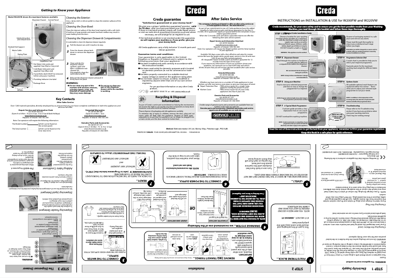 Image de la première page du manuel de l'appareil W220VW