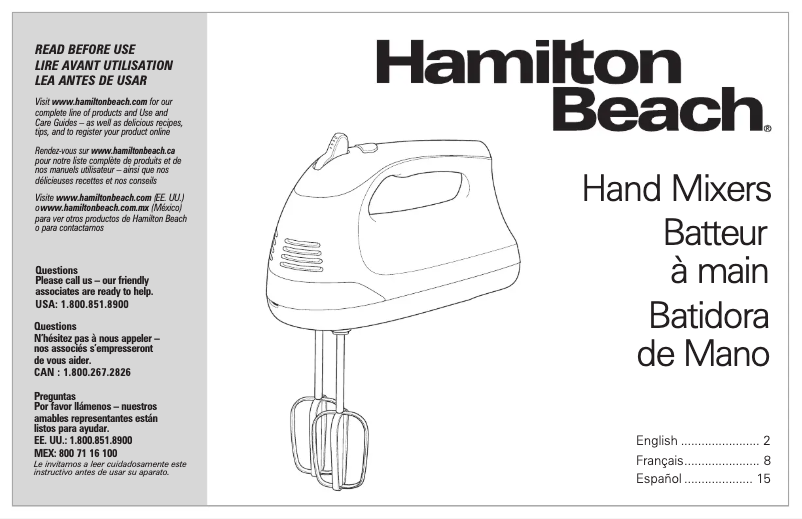 Page 1 de la notice Manuel utilisateur Hamilton Beach 62629