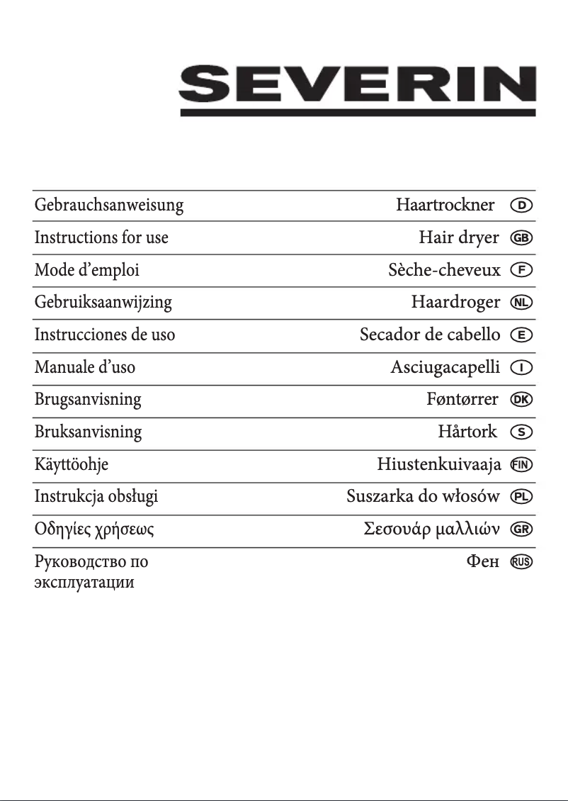 Page n°1 - Manuel utilisateur Severin HT 6014