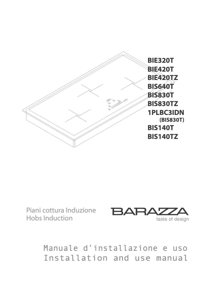 Page 1 de la notice Manuel utilisateur Barazza 1PID93NQ