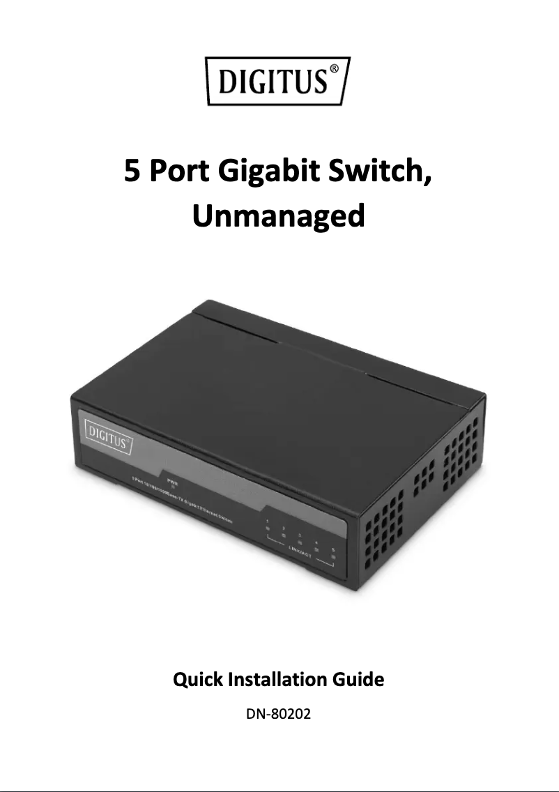 Image de la première page du manuel de l'appareil DN-80067