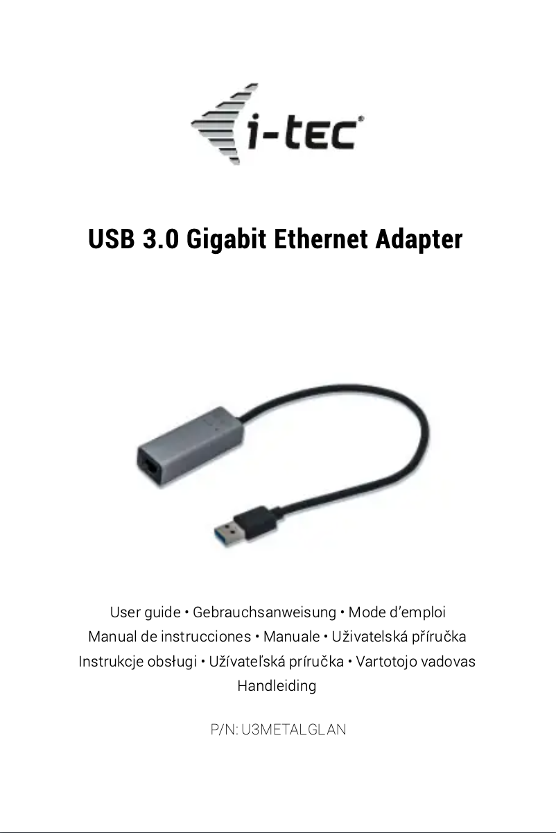 Page 1 de la notice Manuel utilisateur i-TEC U3METALGLAN