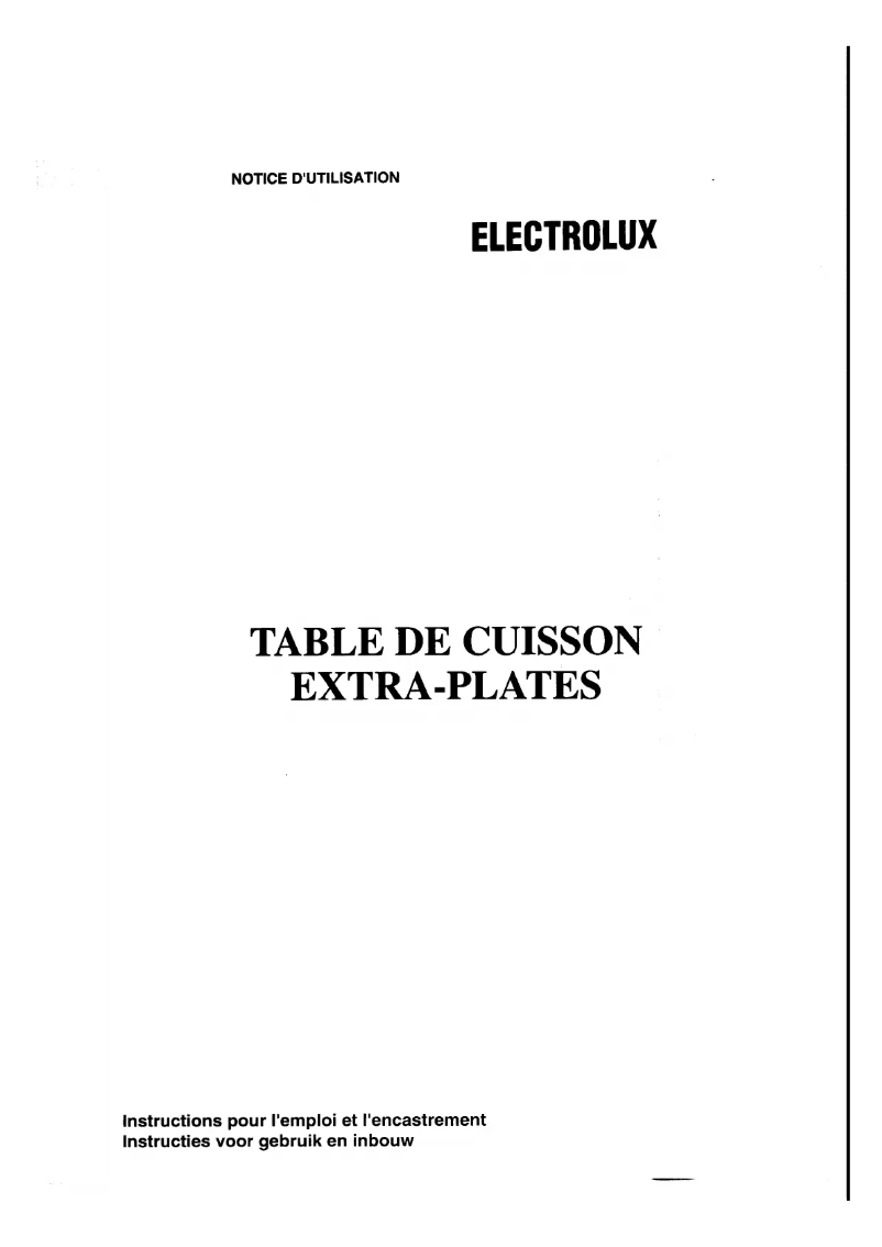 Page n°1 - Manuel utilisateur Electrolux EHI670