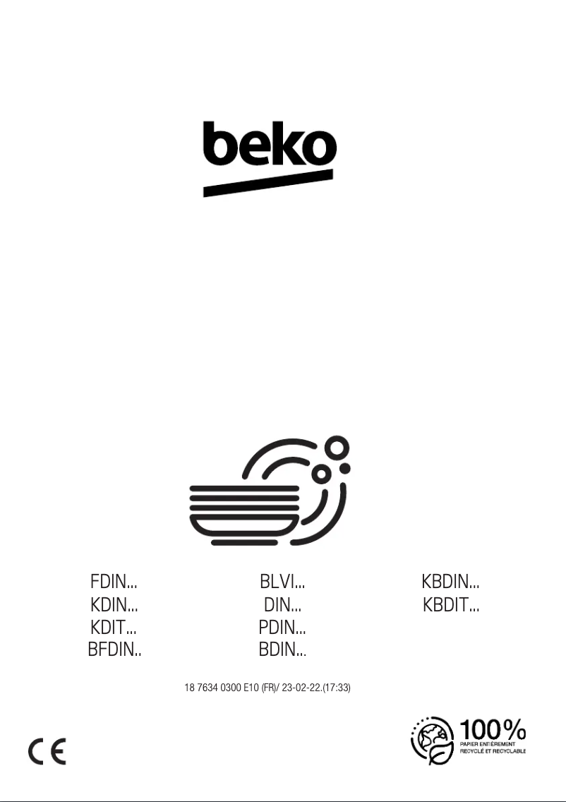 Page n°1 - Manuel utilisateur Beko KBDIN154E1