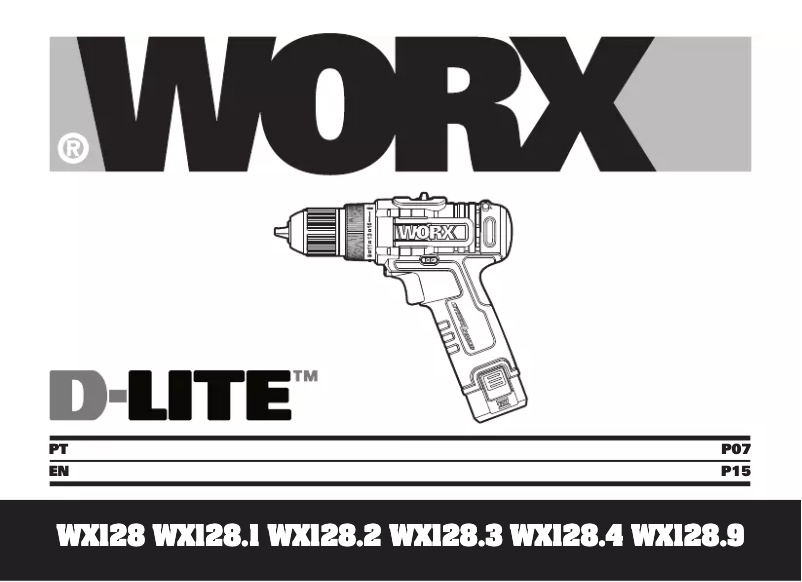 Page 1 de la notice Manuel utilisateur Worx D-Lite WX128.9