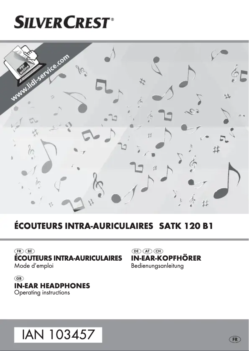 Page 1 of the manual User Manual SilverCrest SATK 120 B1