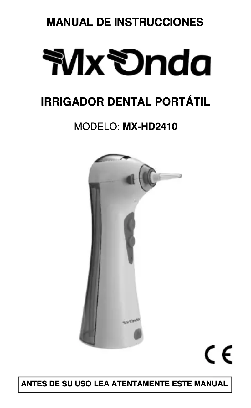 Page 1 de la notice Manuel utilisateur Mx Onda MX-HD2410