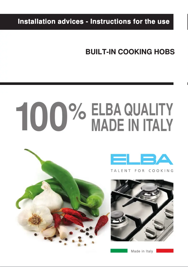 Page n°1 - Manuel utilisateur Elba Elementum EN90-400 XD