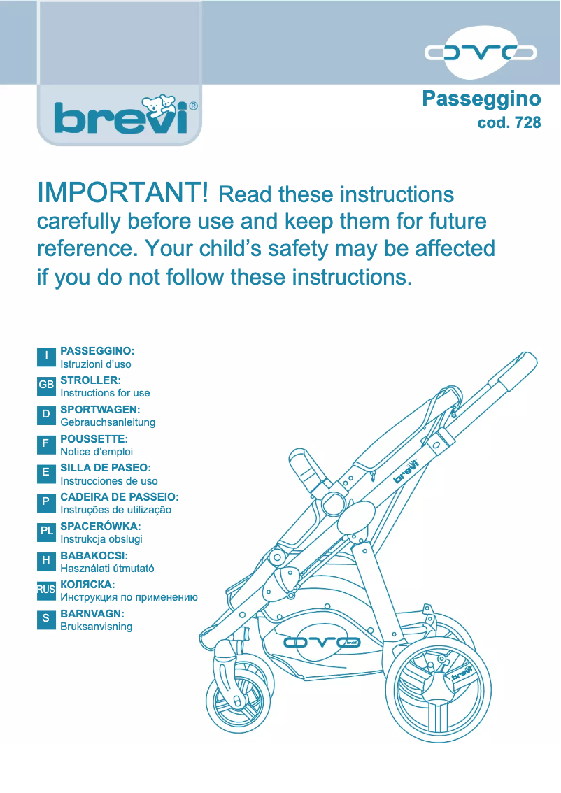 Página 1 del manual Manual de usuario Brevi Ovo Passeggino 043