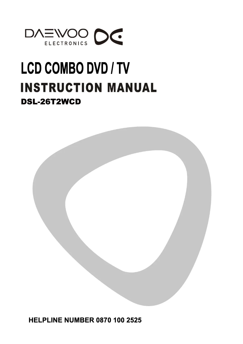 Page 1 de la notice Manuel utilisateur Daewoo DSL-26T2WCD