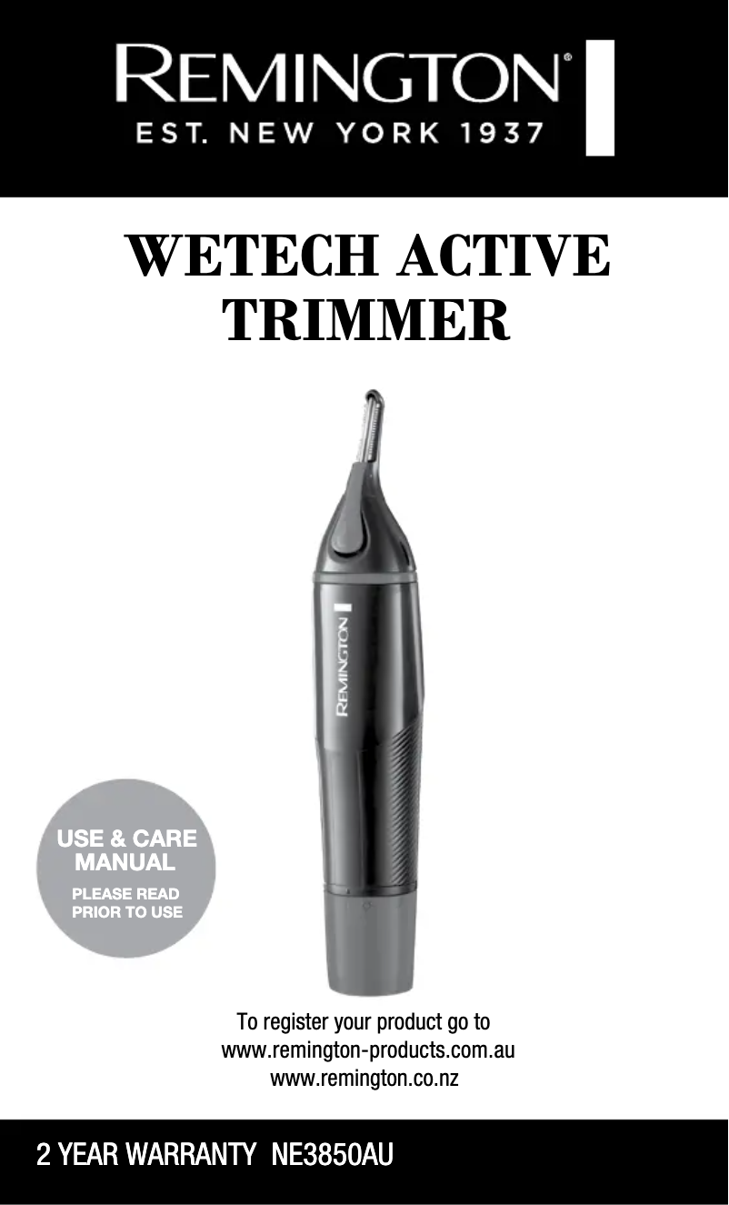 Image de la première page du manuel de l'appareil NE3850AU