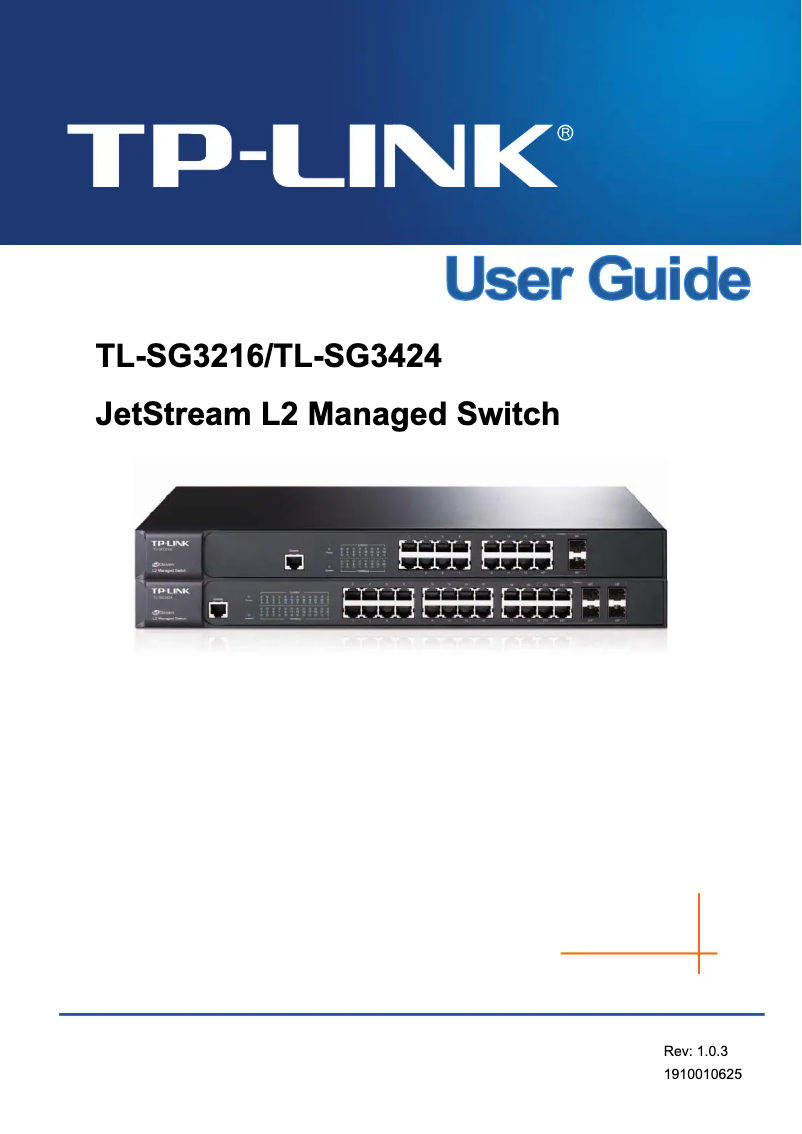Page 1 de la notice Manuel utilisateur TP-Link JetStream L2 Managed TL-SG3424