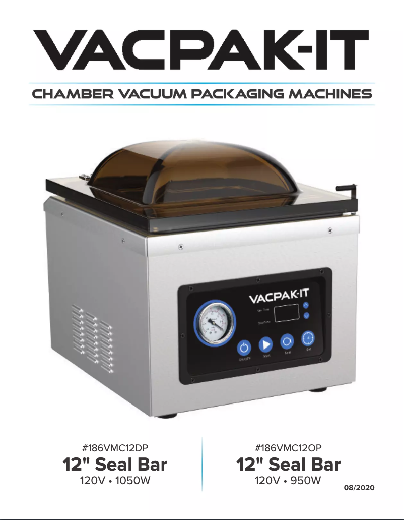Page n°1 - Manuel utilisateur VacPak-It VMC12DP