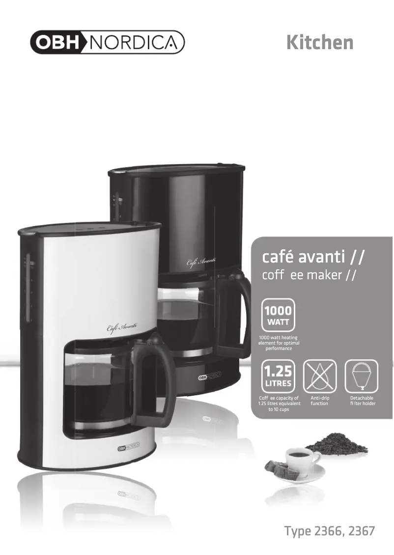 Página 1 del manual Manual de usuario OBH Nordica Café Avanti