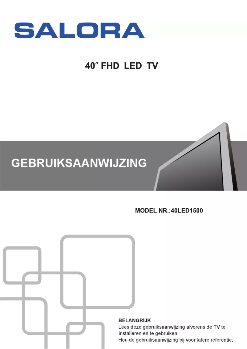 Page n°1 - Manuel utilisateur Salora 42LED1500