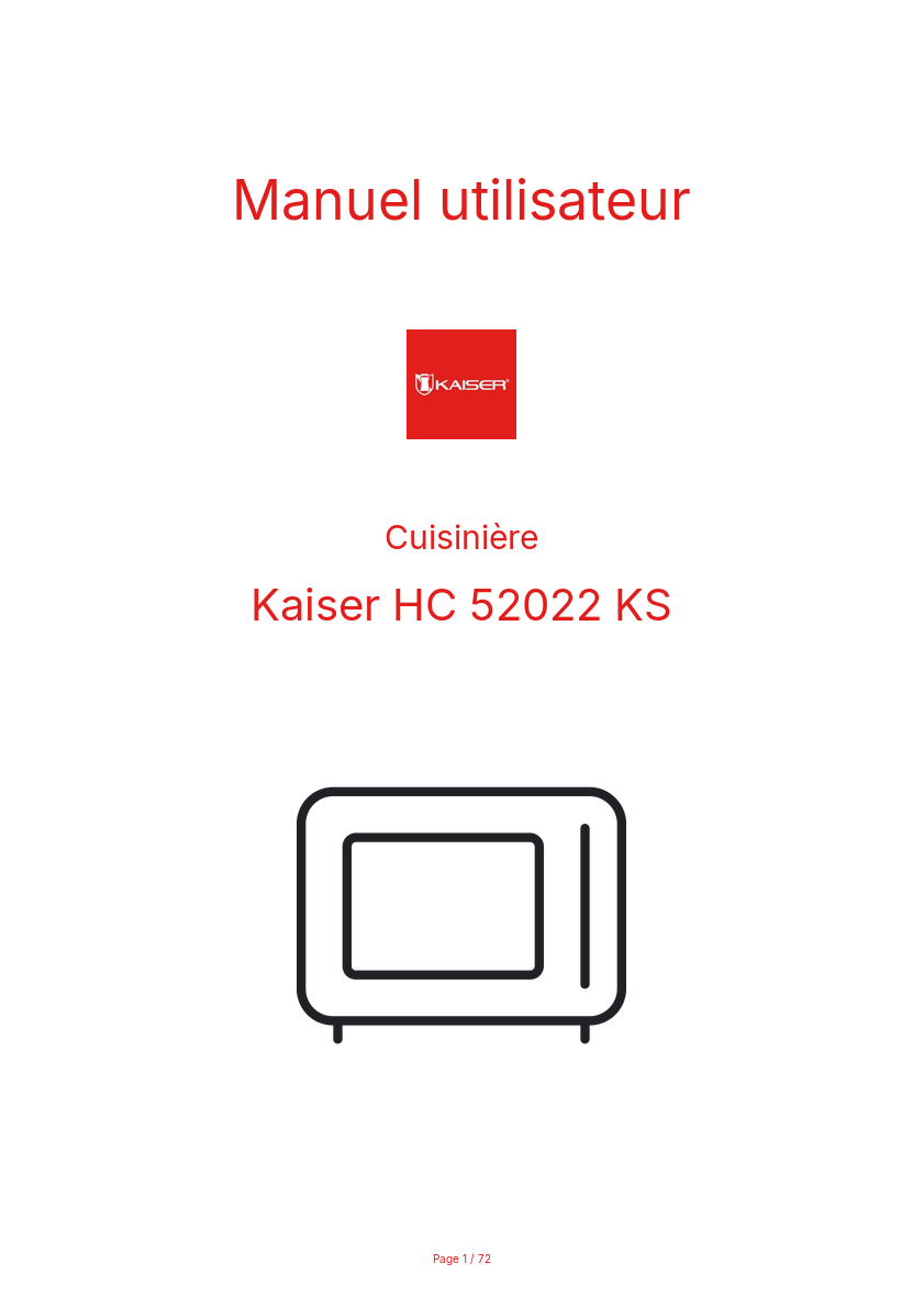 Image de la première page du manuel de l'appareil HC 52022 KS