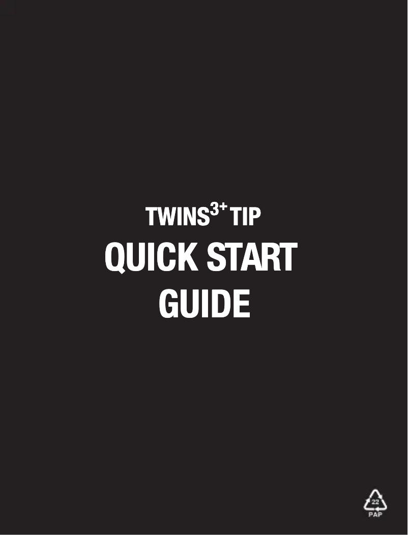 Image de la première page du manuel de l'appareil Twins 3+ Tip