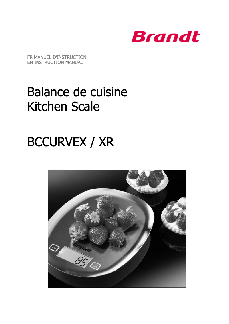 Page n°1 - Manuel utilisateur Brandt BCCURVEX