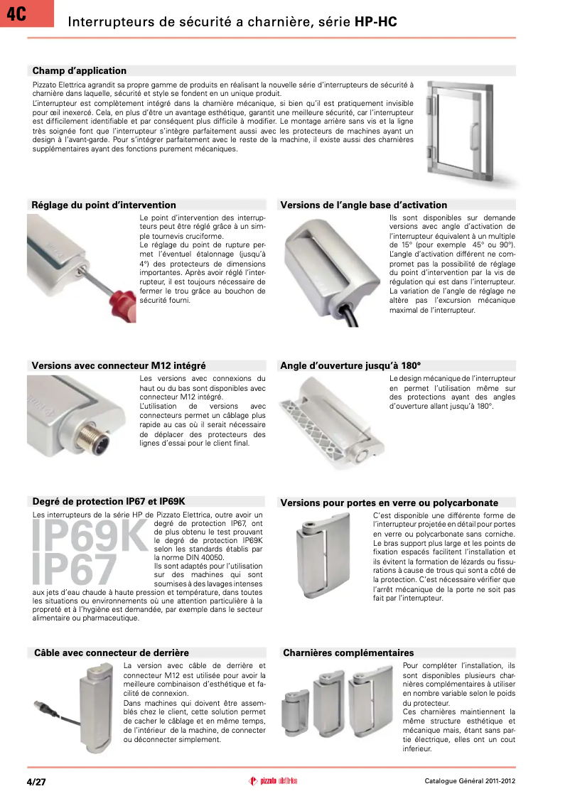 Page n°1 - Manuel utilisateur Pizzato Elettrica HP AA050C-2PN