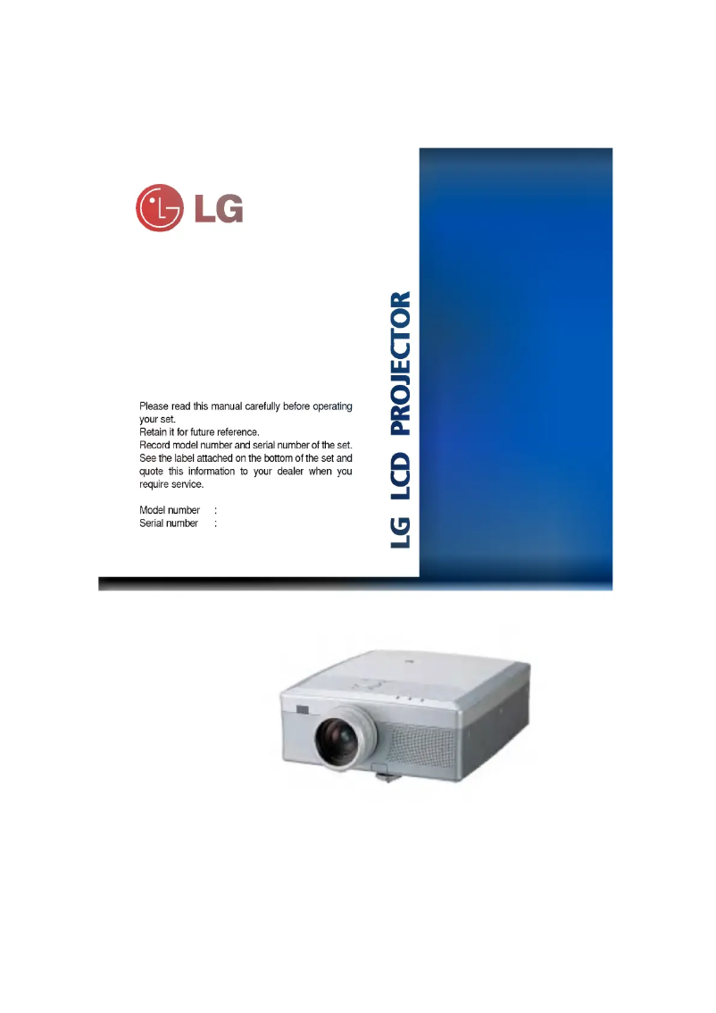 Page n°1 - Manuel utilisateur LG LP-XG24