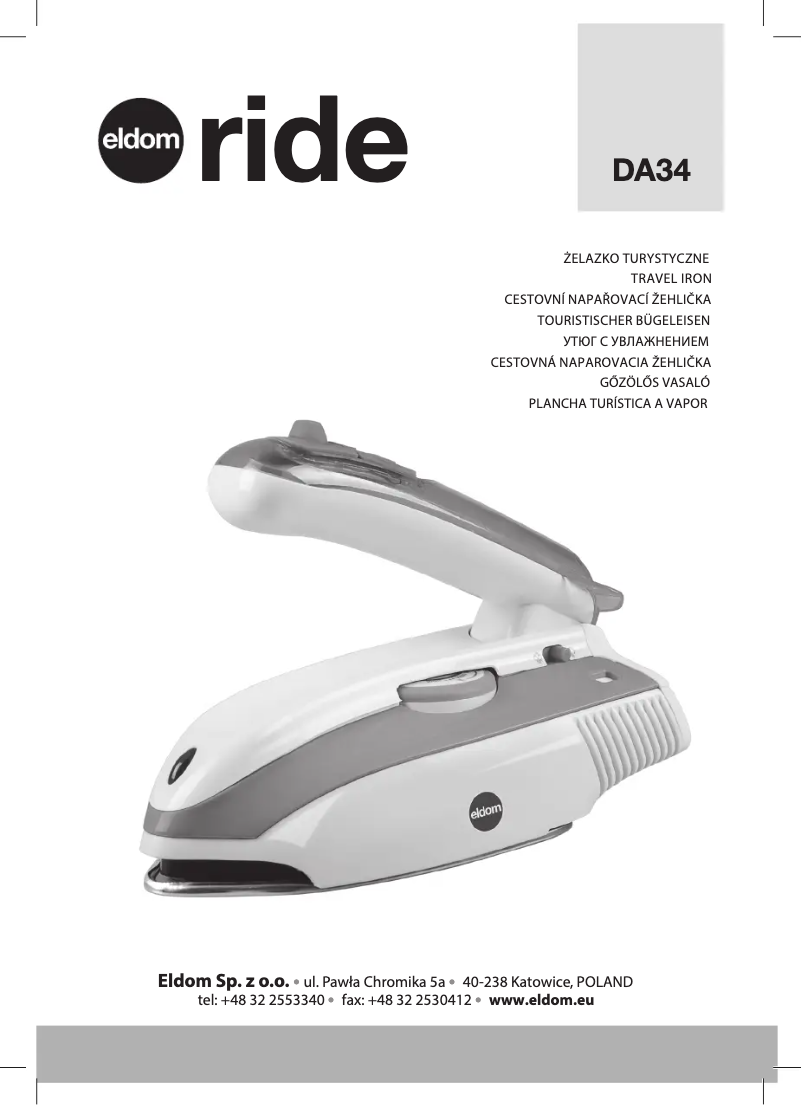 Página 1 del manual Manual de usuario Eldom Ride DA34