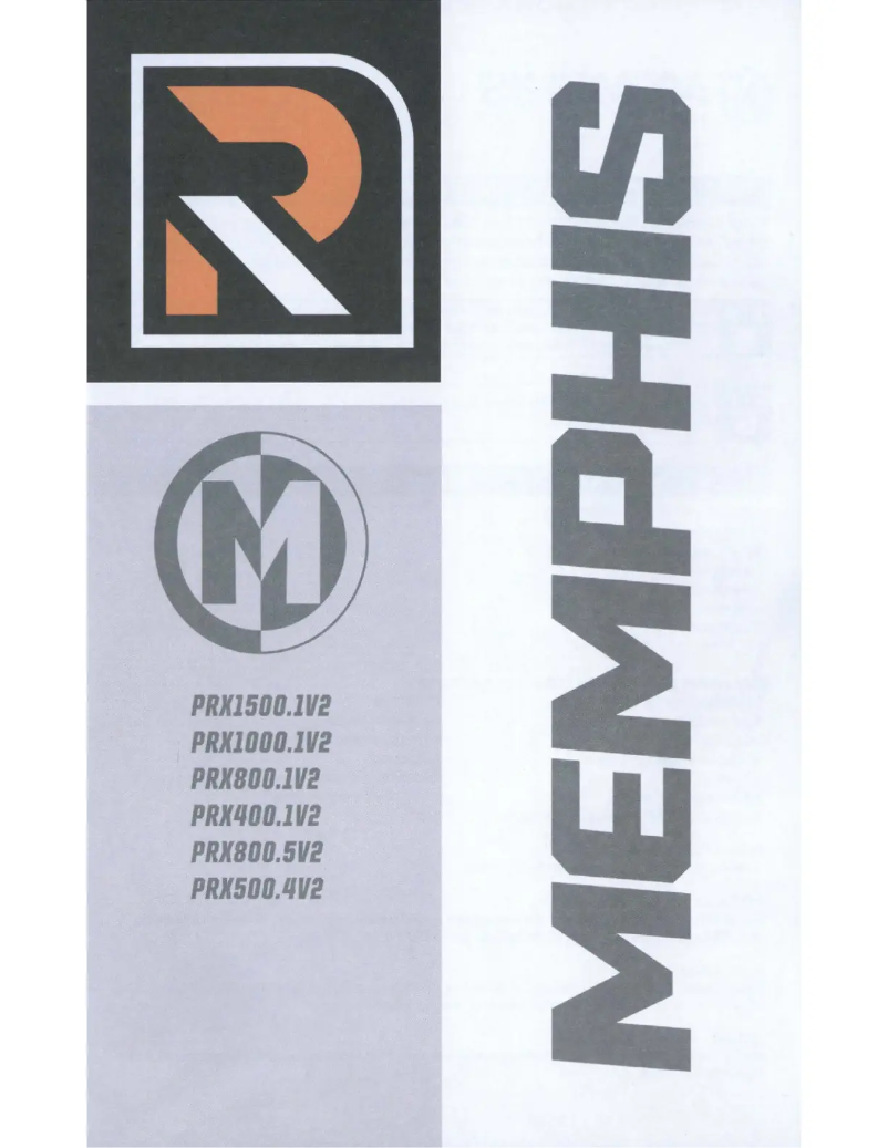Page n°1 - Manuel utilisateur Memphis Audio PRX1000.1V2