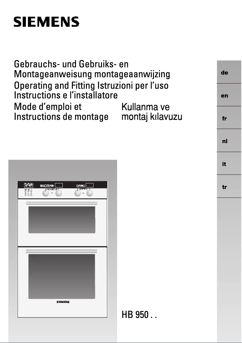 Page 1 de la notice Manuel utilisateur Siemens HB95050
