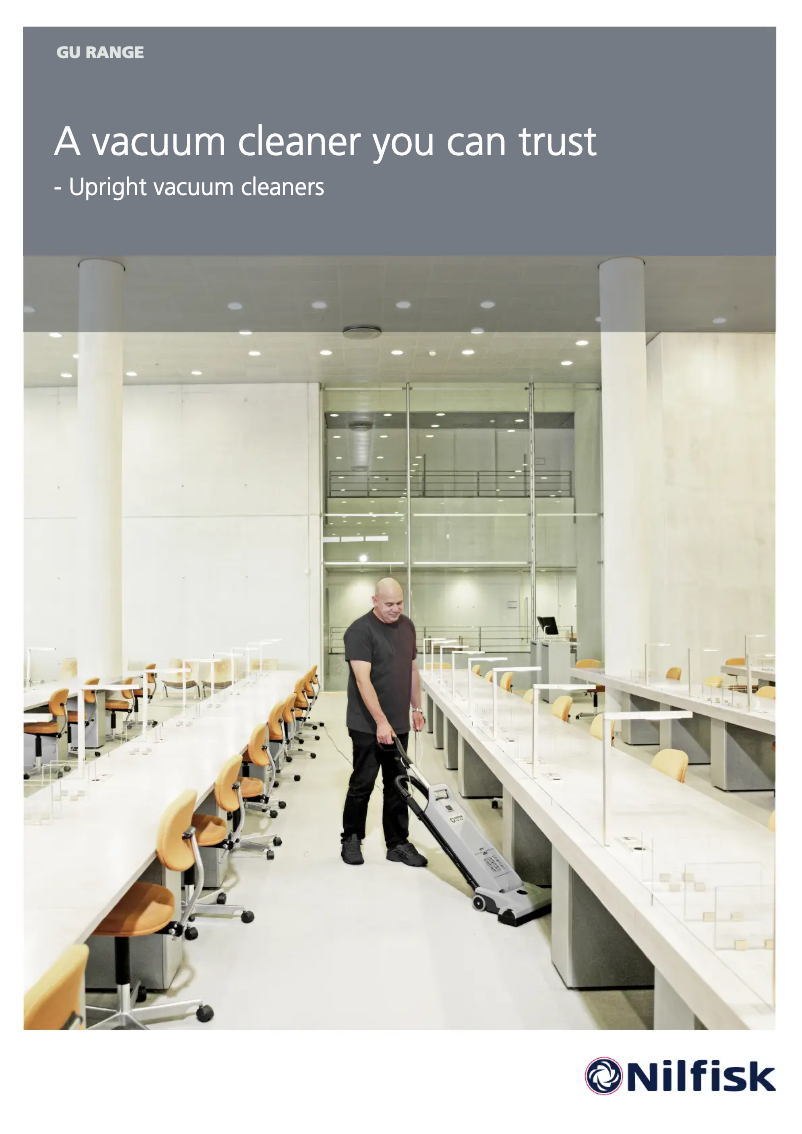 Page 1 de la notice Brochure Nilfisk GU 355